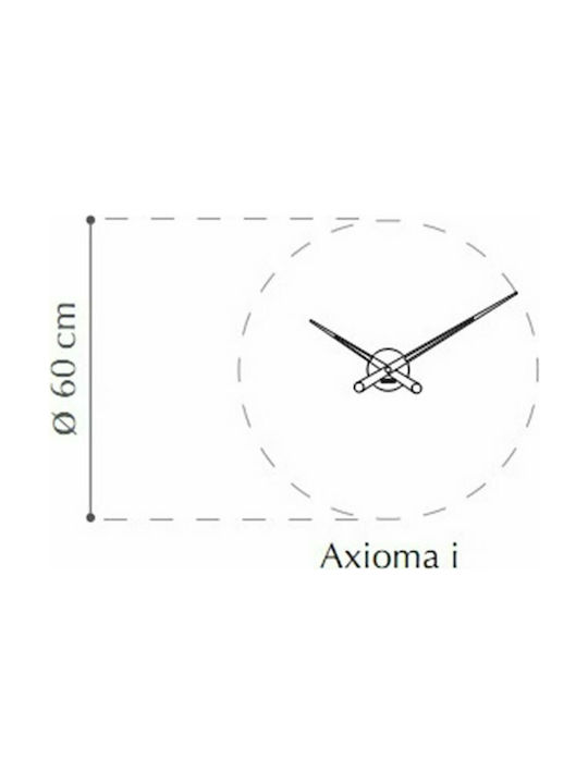 Nomon Axioma i Ceas de Perete Metalic Argint