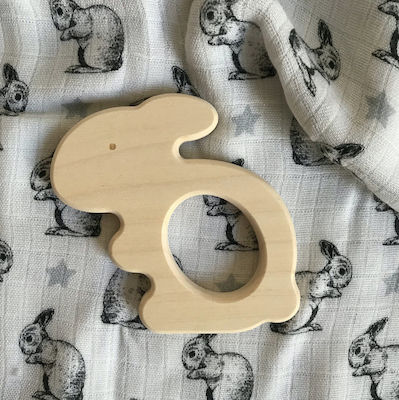 Briki Vroom Vroom Teething Ring Κουνελάκι Wooden for 4 m+ 1pcs