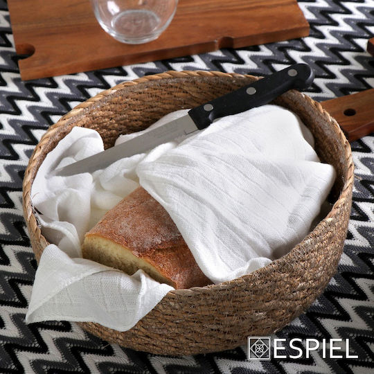 Espiel Καλάθι Ψωμιού Ψάθινο σε Μπεζ Χρώμα 22x22x8cm