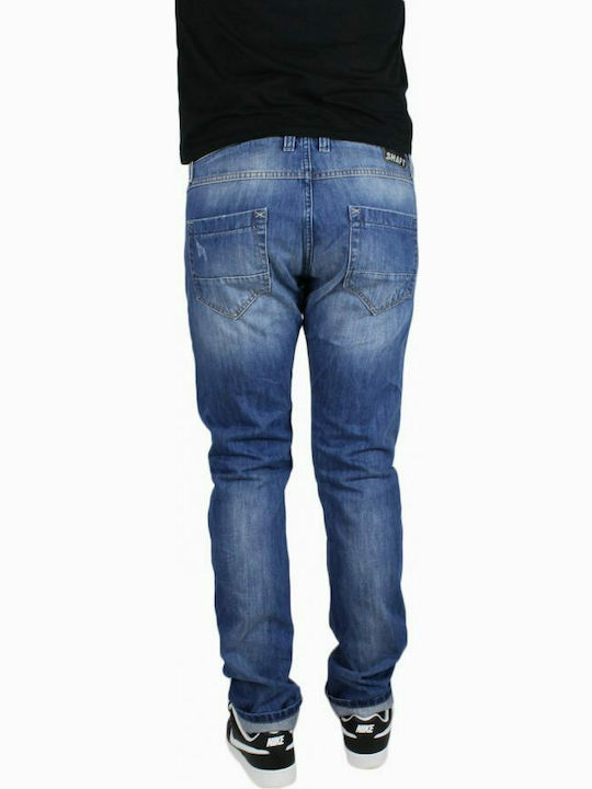 Shaft Jeans 8514 Ανδρικό Παντελόνι Τζιν σε Slim Εφαρμογή Μπλε