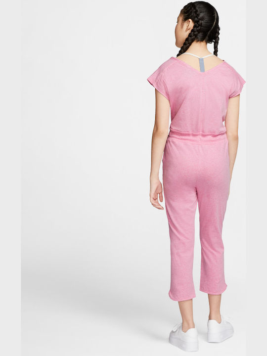 Nike Παιδική Ολόσωμη Φόρμα Υφασμάτινη για Κορίτσι Ροζ