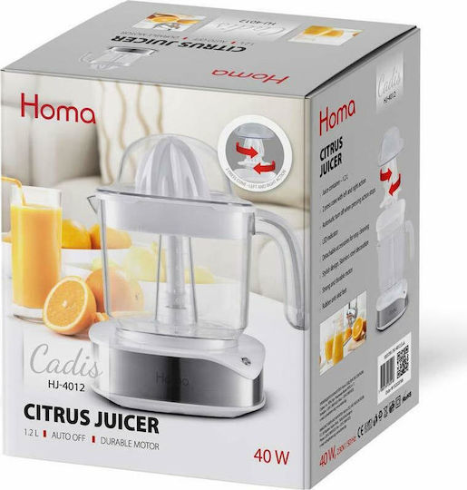 Homa Cadis Ηλεκτρικός Στίφτης 40W με Χωρητικότητα 1.2lt Λευκός