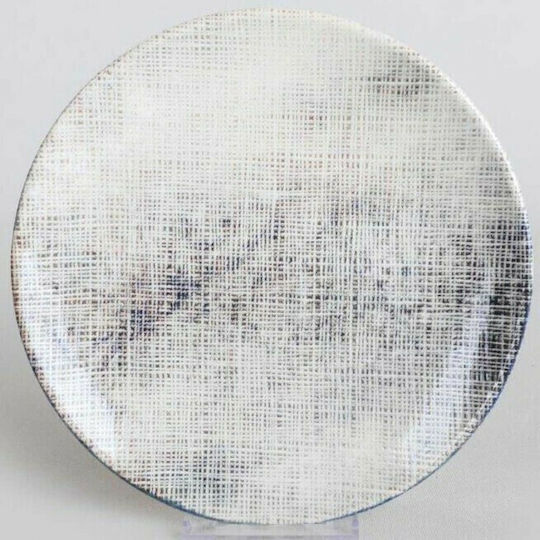 Marva Siena Plate Desert Ceramic Blue with Diameter 20cm Marva Siena Plate Desert Ceramic Blue with Diameter 20cm
