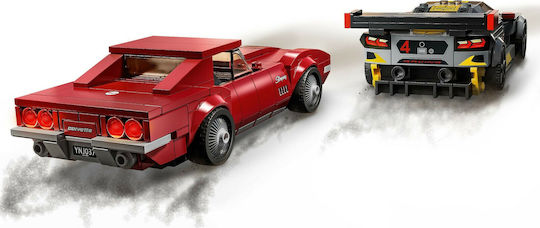 LEGO Speed Champions Chevrolet Corvette C8.R Race Car and 1968 Chevrolet Corvette for 8+ Years