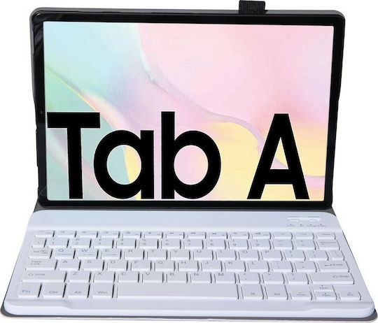 Flip Cover Δερμάτινη με Πληκτρολόγιο στα Αγγλικά US Χρυσή (Galaxy Tab A7 2020/2022)