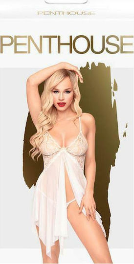 Penthouse Sweet Beast Babydoll Секси роба White