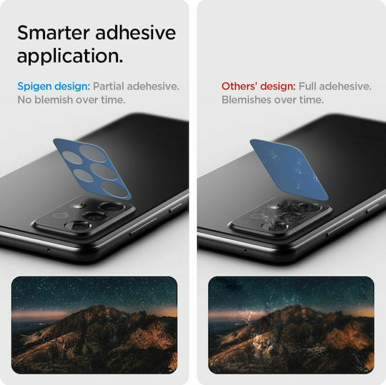 Spigen Optik Lens Protector Προστασία Κάμερας Tempered Glass Μαύρο για το Galaxy A72