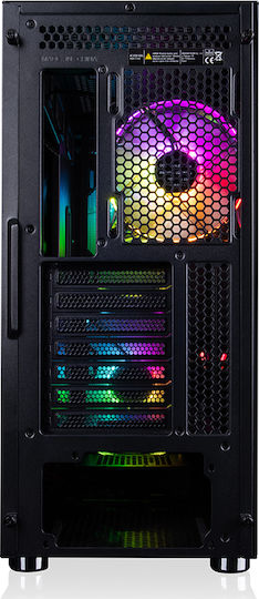 Modecom Amirani ARGB Gaming Midi Tower Κουτί Υπολογιστή με Πλαϊνό Παράθυρο Μαύρο