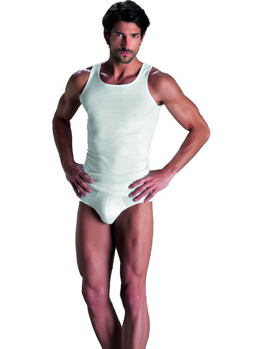 Men's Undershirt Sleeveless in White Color
