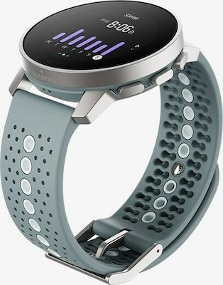Suunto 9 Peak Titanium 43mm Αδιάβροχο Smartwatch με Παλμογράφο (Moss Gray)