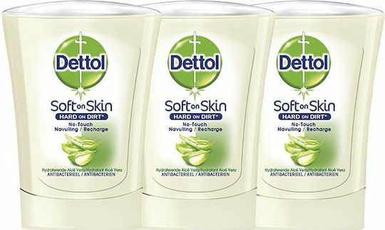 Dettol Aloe Vera Soft On Skin Hard On Dirt No-Touch Refill Cream Soap For Hands With Aloe Vera 750ml