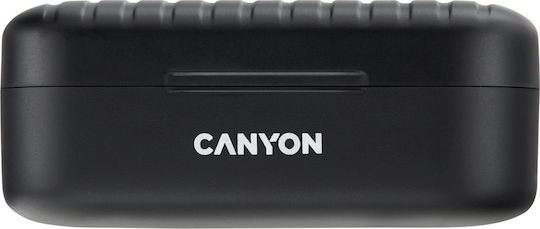 Canyon CNE-CBTHS1B In-ear Bluetooth Handsfree Ακουστικά με Αντοχή στον Ιδρώτα και Θήκη Φόρτισης Μαύρα