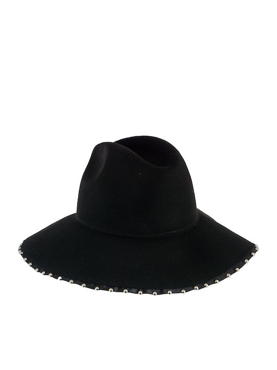 Emporio Armani Γυναικείο Μάλλινο Καπέλο Fedora Μαύρο
