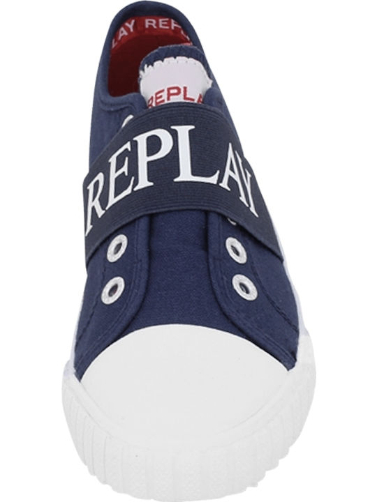 Caledonia Kids Sneakers with Scratch Blue