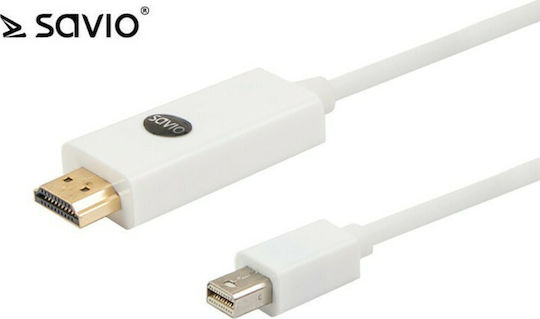 Savio Cablu mini DisplayPort - HDMI de sex masculin 1.8m Alb (CL-83)