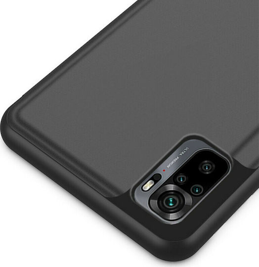 Hurtel Clear View Book Plastic Negru (Redmi Note 10 / 10s / Poco M5s)