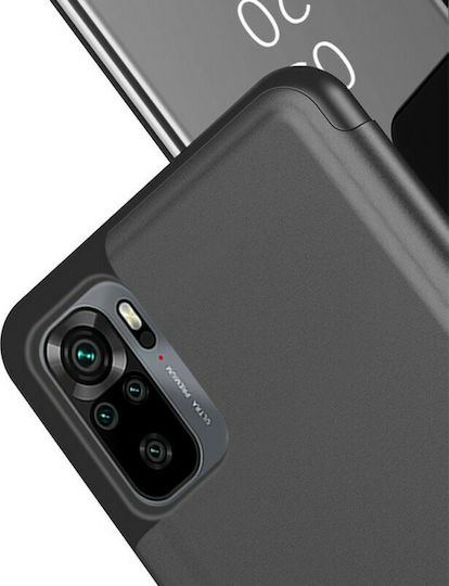 Hurtel Clear View Book Plastic Negru (Redmi Note 10 / 10s / Poco M5s)