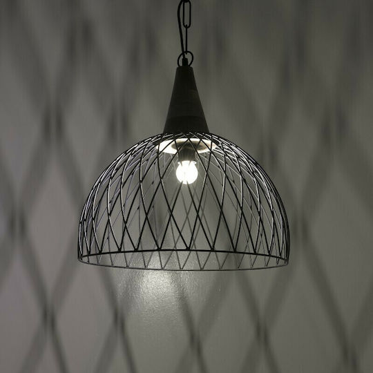 Inart Mayro Pendant Light Black 36x36x25cm Inart Mayro Pendant Light Black 36x36x25cm