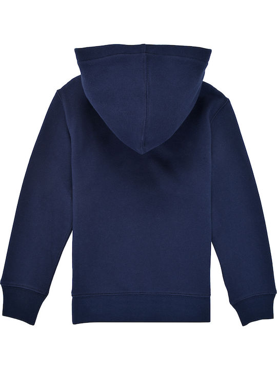 Ralph Lauren Cardigan pentru copii din material frotirat cu glugă Albastru marin Sidoine