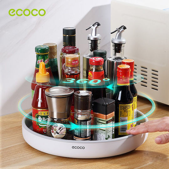 Ecoco Βάση Οργάνωσης Κουζίνας Πλαστική σε Λευκό Χρώμα 25x25cm