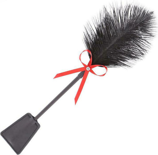 Fetish Addict Leather Slapper Feather Whip Racket Paddle σε Κόκκινο Χρώμα