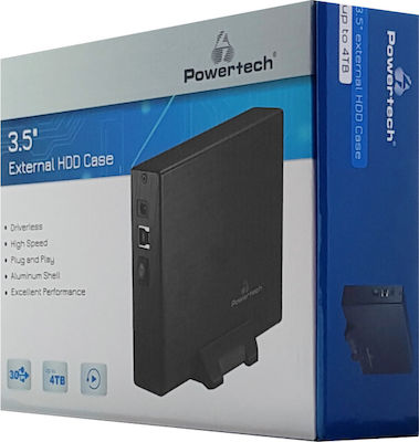 Powertech Case for Hard Drive 3.5" SATA III with Connection USB 3.0