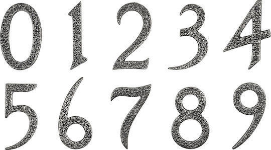 Roline 461 Sign with Number in Silver Color Antique 10cm 461