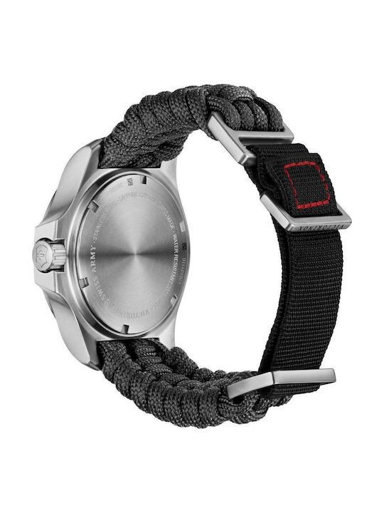 Victorinox I.n.o.x Ανδρικό Ρολόι 43mm Μπαταρίας με Μαύρο Δερμάτινο Λουράκι