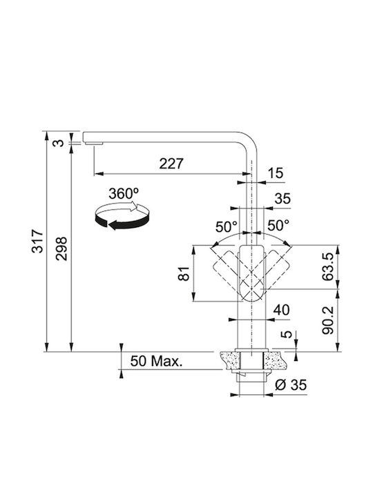 Franke Mythos Standard Πάγκου Ασημί Franke Mythos Standard Πάγκου Ασημί