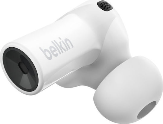 Belkin Soundform Freedom In-ear Bluetooth Handsfree Ακουστικά με Αντοχή στον Ιδρώτα και Θήκη Φόρτισης Λευκά