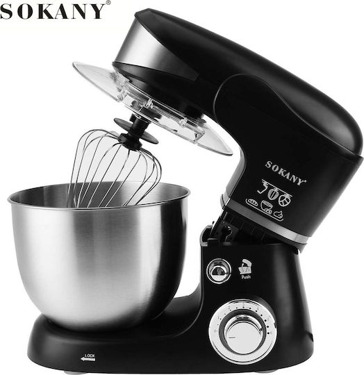 Sokany SC-206 Стенд миксер 1000W с Неръждаема Купа 5лт Черен