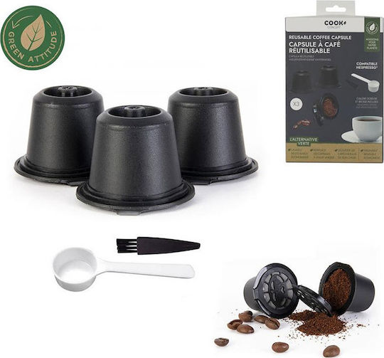 Cook Concept Refillable Capsules Compatible with Machine Nespresso 3caps,tobolek