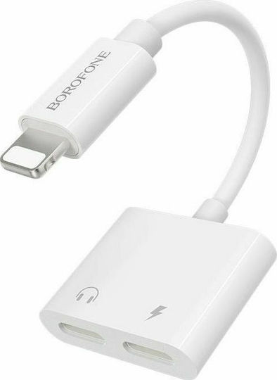 Borofone BV11 Конвертор Lightning мъжки към Lightning 2x женски Бял 1бр