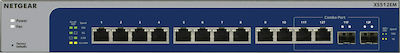 NetGear XS512EM Managed L2 PoE+ Switch with 12 Gigabit (10Gbps) Ethernet Ports and 2 SFP Ports
