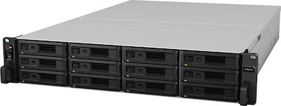 Synology RackStation RS3621xs+ NAS Rack with 12 Number of Spit for HDD/SSD and 6 Ethernet Port