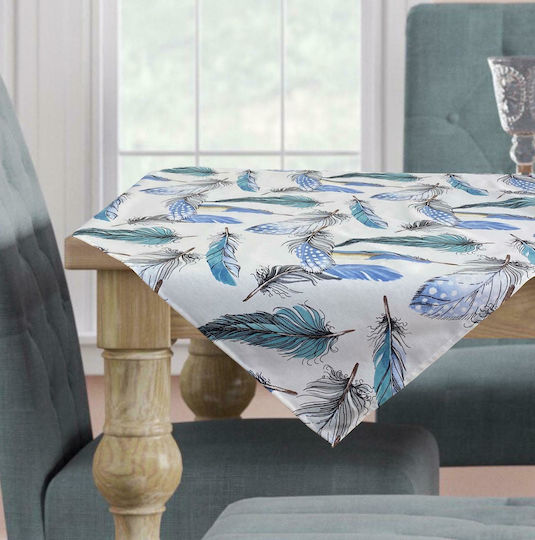 Linea Home Tablecloth Feather Petrol 140x180cm