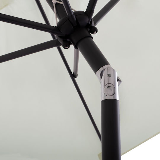 Umbrelă Pătrată Din Aluminiu Bej / Gri 2.62x1.70xÎnălțime 2.53m
