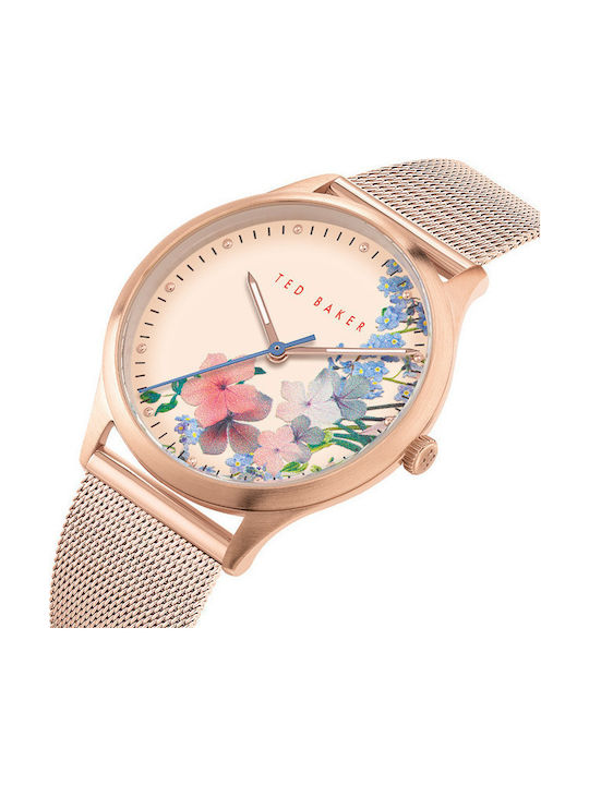 Ted Baker Belgravia Damen Uhr mit Rose Gold Metallarmband