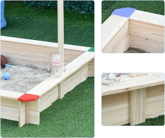 Outsunny Sandbox Locuri De Joaca Copii Multicoloră
