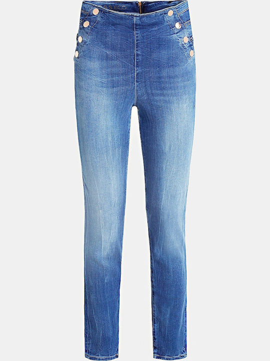 Hoch tailliert Damenjeans