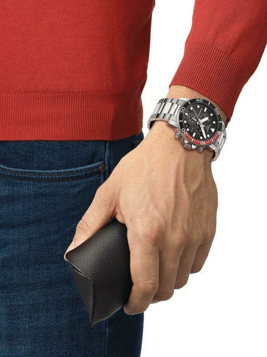 Tissot Seastar 1000 Ρολόι Μπαταρίας με Μεταλλικό Μπρασελέ