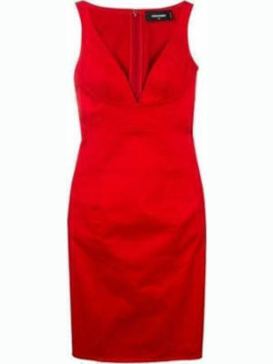 Summer Midi Evening Dress Red S75CU0735 R3U