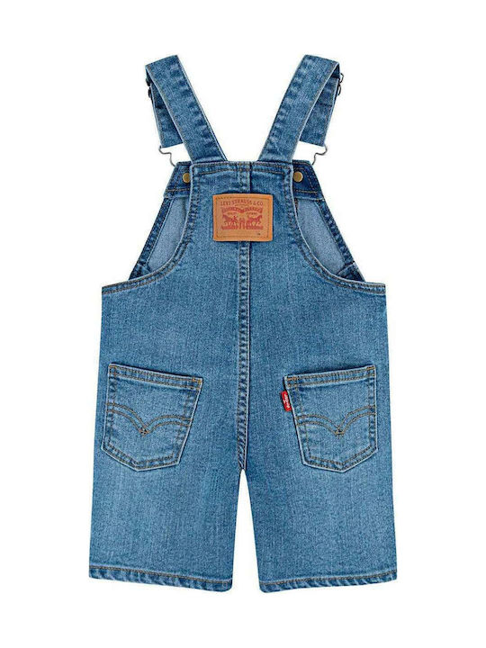 Levi's Salopetă pentru copii din denim Σαλοπέτα Denim Shortalls Albastră