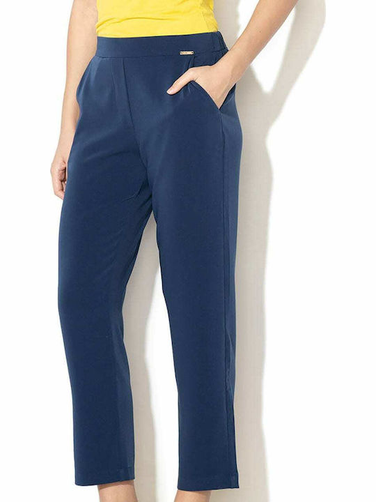 Eleanor Damen Stoff Hose Blau