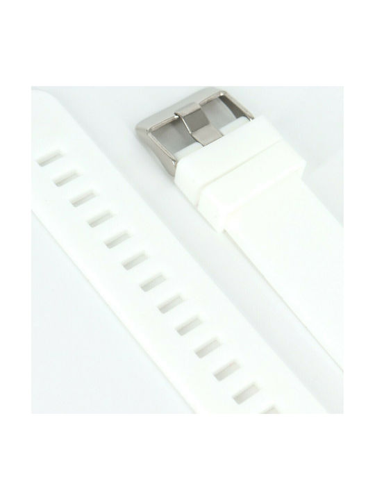 Diloy Straps Rubber Strap White 22mm