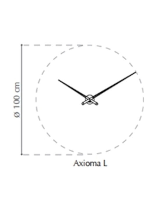 Nomon Axioma L Wall Clock Metallic