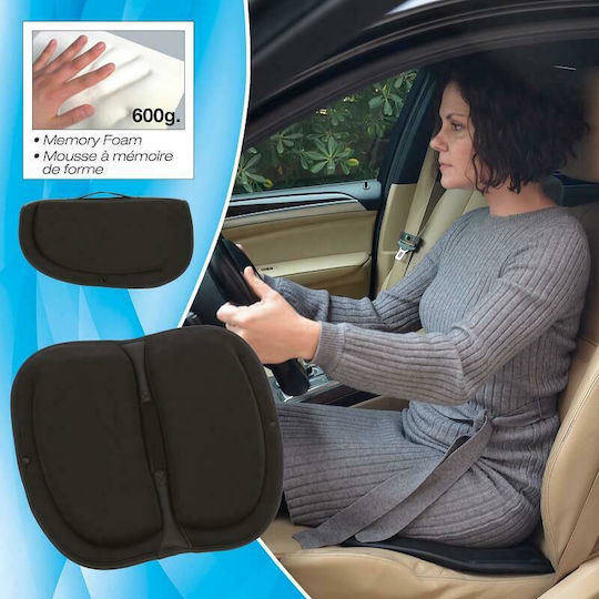 Sumex Car Pillow Anatomic / Orthopedic Seat Cushion / Memory Foam Foldable RK19052 40x35x3cm Black in Black Color 0025017