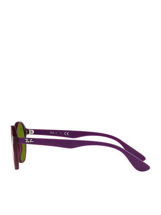 Ray Ban Στρογγυλά Παιδικά Γυαλιά Ηλίου Ροζ για 4-6 Ετών