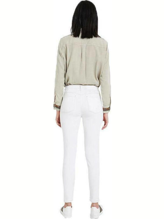 Desigual Kasand Women's Jean Trousers in Skinny Fit White