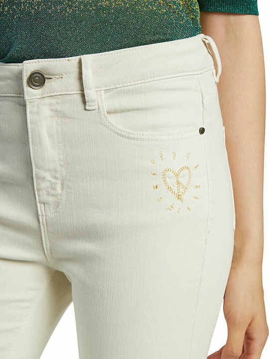 Alba Damenjeans in Enger Passform Weiß